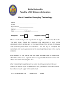 Unity University emarging worksheet.docx